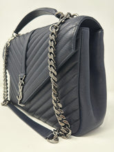 Saint Laurent Bag, Dark Navy Leather Monogram Medium College Shoulder Bag