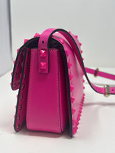 Valentino Bag, Hot Pink Smooth Calfskin Enamel Tonal Small Rockstud23 Shoulder Bag