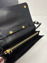 Prada Bag, Black Saffiano Leather Small Wallet on Strap