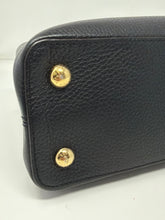 Louis Vuitton Bag, Black Taurillon Leather Capucines MM