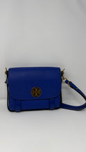 Tory Burch Blue Alastair Runway Pebbled Crossbody