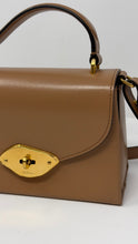 Mulberry Sable High Gloss Leather Small Lana Top Handle