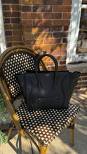 Celine Bag, Black Drummed Calfskin Luggage Tote