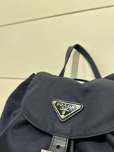 Prada Bag, Navy Nylon Logo Backpack Bag