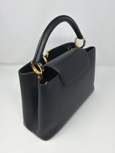 Louis Vuitton Bag, Black Taurillon Leather Capucines MM