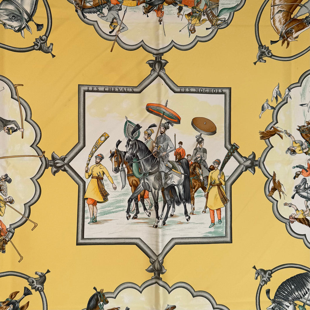 Hermès 1993 Les Chevaux des Moghols Silk Scarf