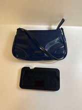 Burberry Bag, Blue Mini Patent Leather Pouchette