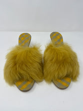 Burberry Shoes, Yellow Shearling Minnie Mules (size 38.5)