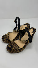 Christian Louboutin Shoes, Nappa Silk Leopard Wedges (size 38)