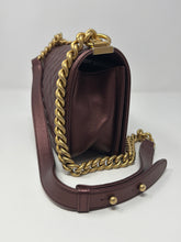Chanel Bag, 2020 Burgundy Metallic Calfskin Quilted Medium Boy Flap Bag