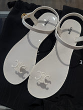 Celine Shoes, White Jelly Bay Sandals (size 40)