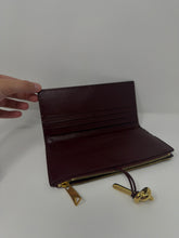 Bottega Veneta Wine Andiamo Leather Long Wallet