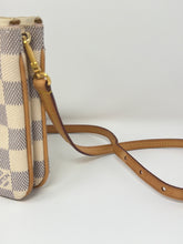 Louis Vuitton Bag, Damier Azur Canvas Double Zip Pouchette Crossbody
