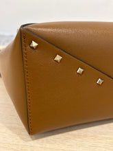 Valentino Bag, Brown Leather Rockstud Wispy Bucket Bag