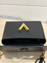 Louis Vuitton Bag, Black Epi Twist MM Monogram Flower Strap Bag