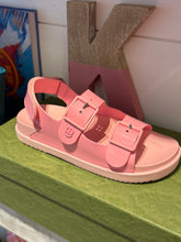 Gucci Shoes, Pink Rubber Mini Double G Isla Dad Sandals (size 40)