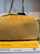 Saint Laurent Bag, Chartreuse Suede Y Quilted Monogram Medium Loulou Chain Satchel