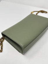 Saint Laurent Bag, Sage Green Grain De Poudre Small Monogram Kate Chain Bag