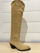 Ralph Lauren Shoes, Beige Suede Tall Western Boots (size 6.5)