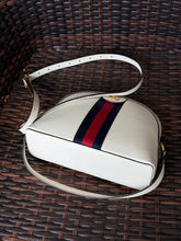 Gucci Bag, Off White Textured Dollar Calfskin Web Small Ophidia Dome Shoulder Bag