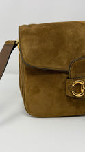 Gucci Bag, Suede Small Aura Horsebit 1955 Shoulder Bag