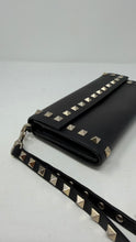 Valentino Black Leather Rockstud Wristlet Wallet