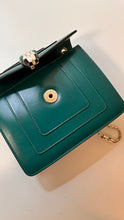 Bvlgari Bag, Emerald Green Calfskin Leather Serpenti Forever Crossbody