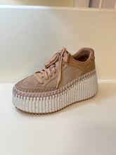 Chloé Shoes, Tan Rose Nama Wedge Sneakers (size 36)