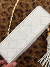 Chanel Bag, 1994 White Lambskin Leather Tassel Camera Crossbody