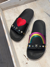 Gucci Shoes, Black Accent Slides (size 37)
