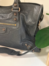 Balenciaga Bag, Grey Lambskin Leather Giant 12 Rose Gold City Bag