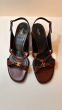 Celine Shoes, Rust Clemence Triomphe Slingback Sandals (size 38)