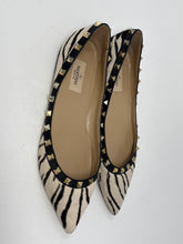 Valentino Shoes, Zebra Print Rockstud Flats (size 39)