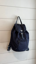 Prada Bag, Navy Nylon Logo Backpack Bag
