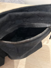 Gucci Bag, Black GG Monogram Web Double Pocket Belt Bag