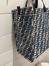 Fendi Bag, Blue & White FF Glazed Canvas Shopper Tote