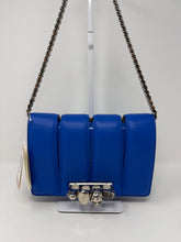Alexander McQueen Bag, Blue Calfskin Small Slash Bag