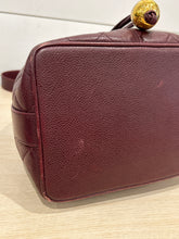 Chanel Bag, Burgundy Caviar Leather Drawstring Bucket Bag