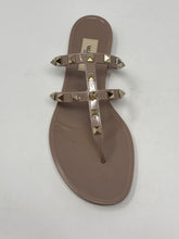 Valentino Shoes, Nude Rubber Rockstud Thong Sandals (size 37)