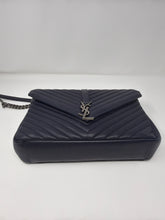 Saint Laurent Bag, Dark Navy Leather Monogram Medium College Shoulder Bag