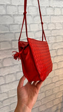 Bottega Veneta Bag, Red Nappa Intrecciato Leather Crossbody