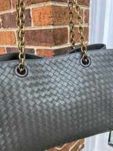 Bottega Veneta Bag, Grey Nappa Intrecciato Large Classic Chain Strap Tote
