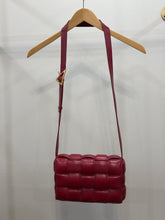 Bottega Veneta Bag, Dark Red Nappa Maxi Intreccio Padded Cassette Crossbody Bag