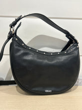 Versace Bag, Black Leather Studded Repeat Hobo Bag
