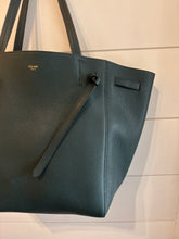 Celine Bag, Hunter Green Soft Grained Calfskin Small Belt Cabas Phantom Tote