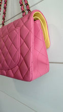 Chanel Bag, 2021 Pink & Yellow Quilted Lambskin Small Classic Double Flap Bag