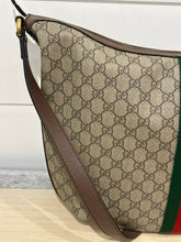 Gucci Bag, GG Supreme Monogram Web Ophidia Half Moon Hobo Crossbody