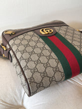 Gucci Bag, GG Supreme Monogram Web Small Ophidia Messenger Bag