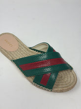 Gucci Shoes, Red & Green Web Crossover Espadrilles (size 36.5)