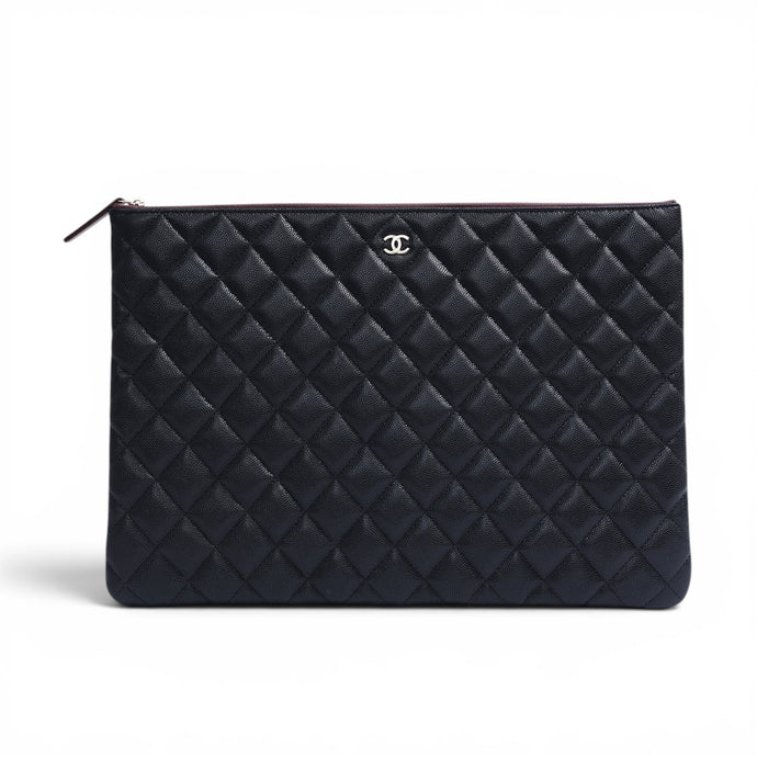 Chanel Bag, 2018 Black Caviar Quilted Large Clutch